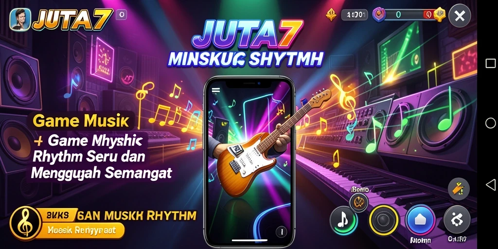 Tampilan antarmuka JUTA7 yang menarik dan penuh warna.