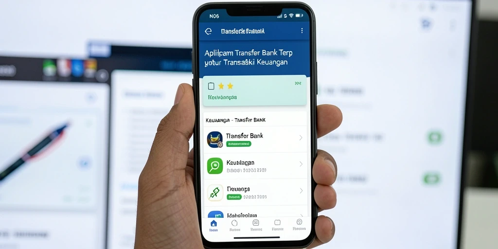 Antarmuka sederhana dan efisien dari aplikasi N06 untuk Transfer Bank.