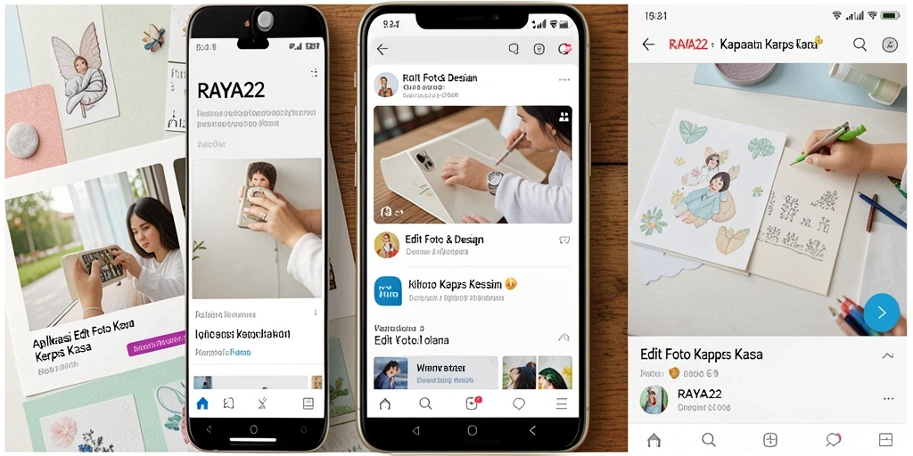 Screenshot RAYA22 menampilkan antarmuka penggunaan untuk edit foto kertas kaca.
