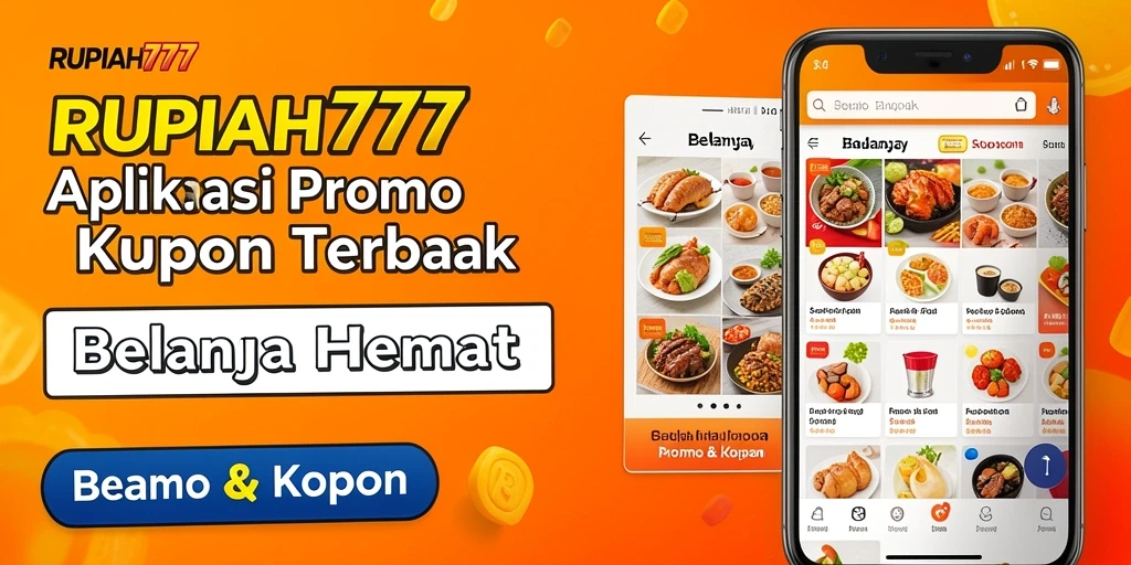 Screenshot antarmuka utama RUPIAH777 menampilkan berbagai kupon dan promo.